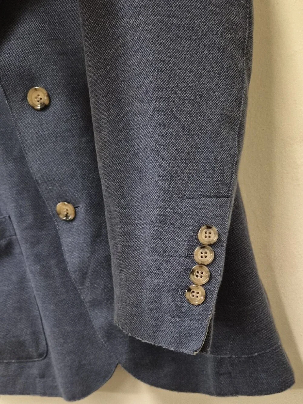 Eleventy Navy Knit Sport Coat with Patch Pockets Size 46